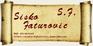Sisko Faturović vizit kartica